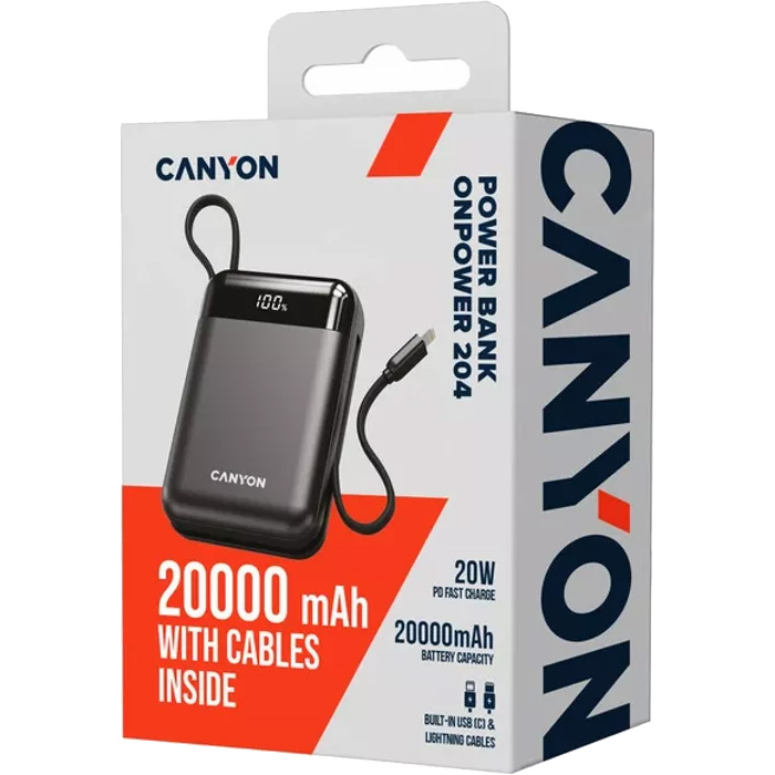 Повербанк CANYON OnPower 204 22.5W 20000mAh