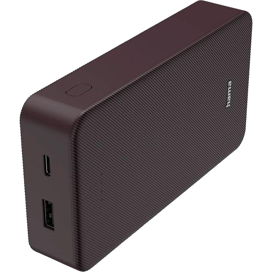 Повербанк HAMA Colour 20 Power Pack 15W 20000mAh Plum (00201715)