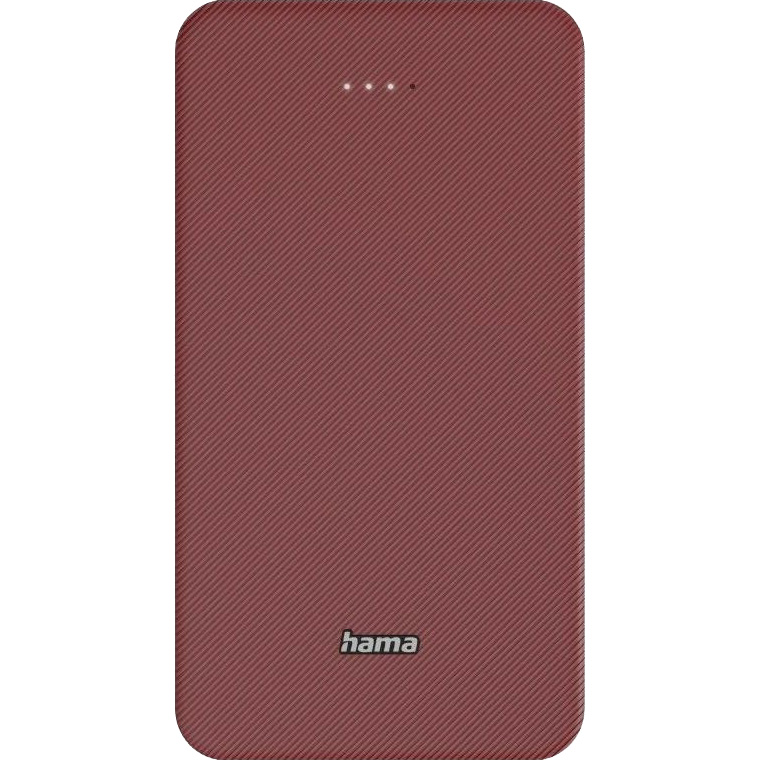 Повербанк HAMA Colour 20 Power Pack 15W 20000mAh Red (00201717)