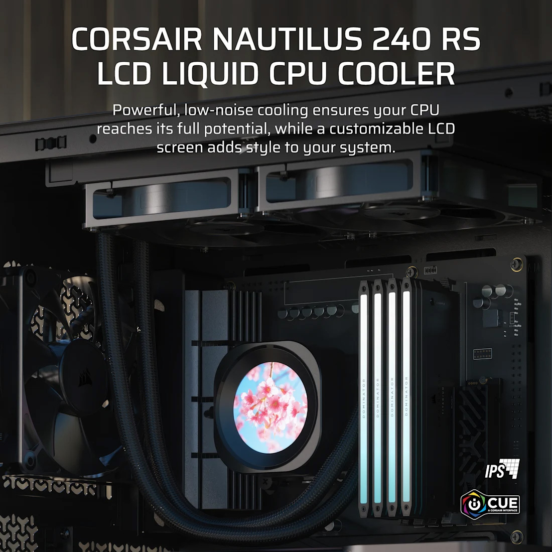 Система водяного охолодження CORSAIR Nautilus 240 RS LCD Black (CW-9061031-WW)