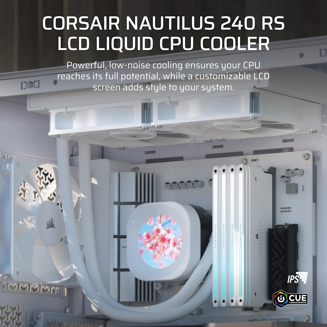 Система водяного охолодження CORSAIR Nautilus 240 RS LCD White (CW-9061032-WW)