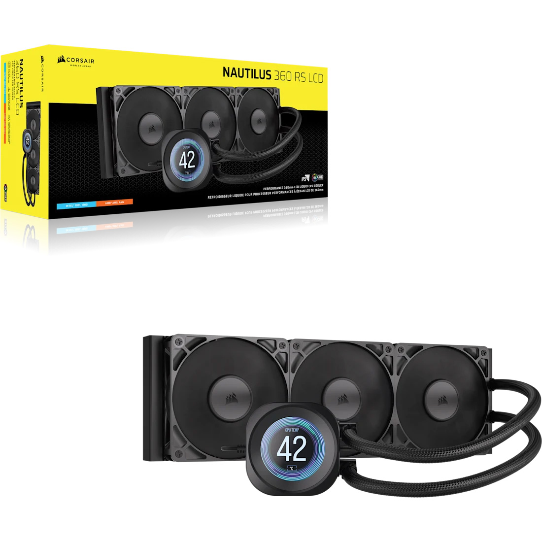 Система водяного охолодження CORSAIR Nautilus 360 RS LCD Black (CW-9061033-WW)