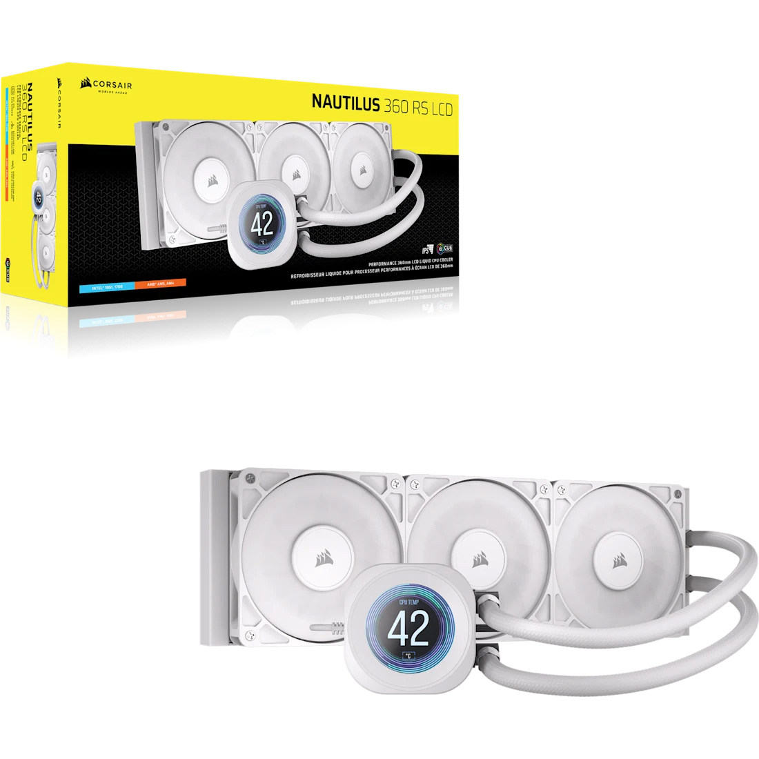 Система водяного охолодження CORSAIR Nautilus 360 RS LCD White (CW-9061034-WW)
