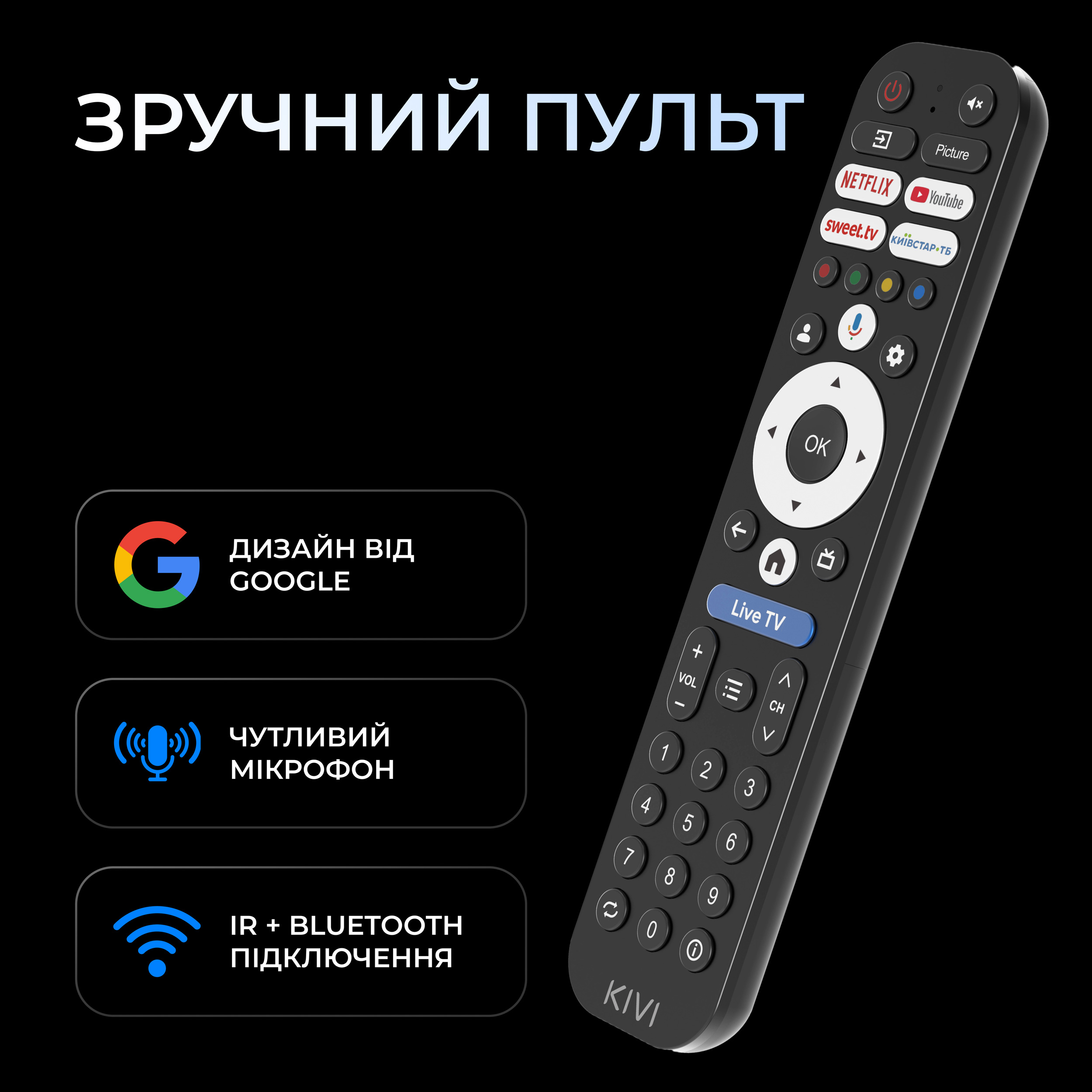 Телевізор KIVI 65" QLED 4K 65U820KB