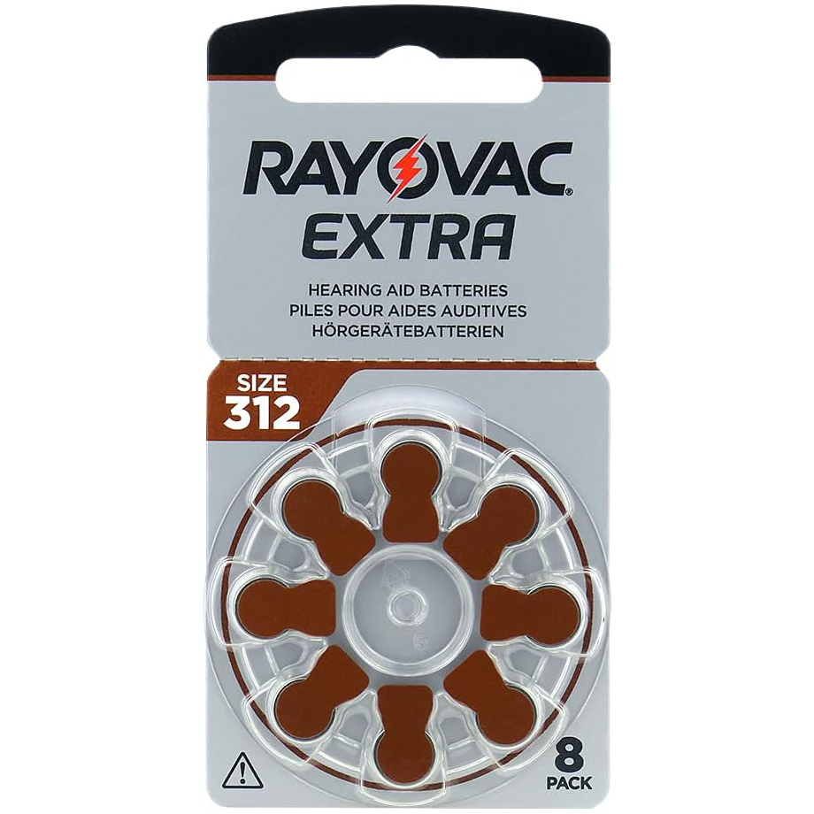 Батарейка для слухових апаратів RAYOVAC Extra 312 8шт/уп (312AUX-8XEMF)