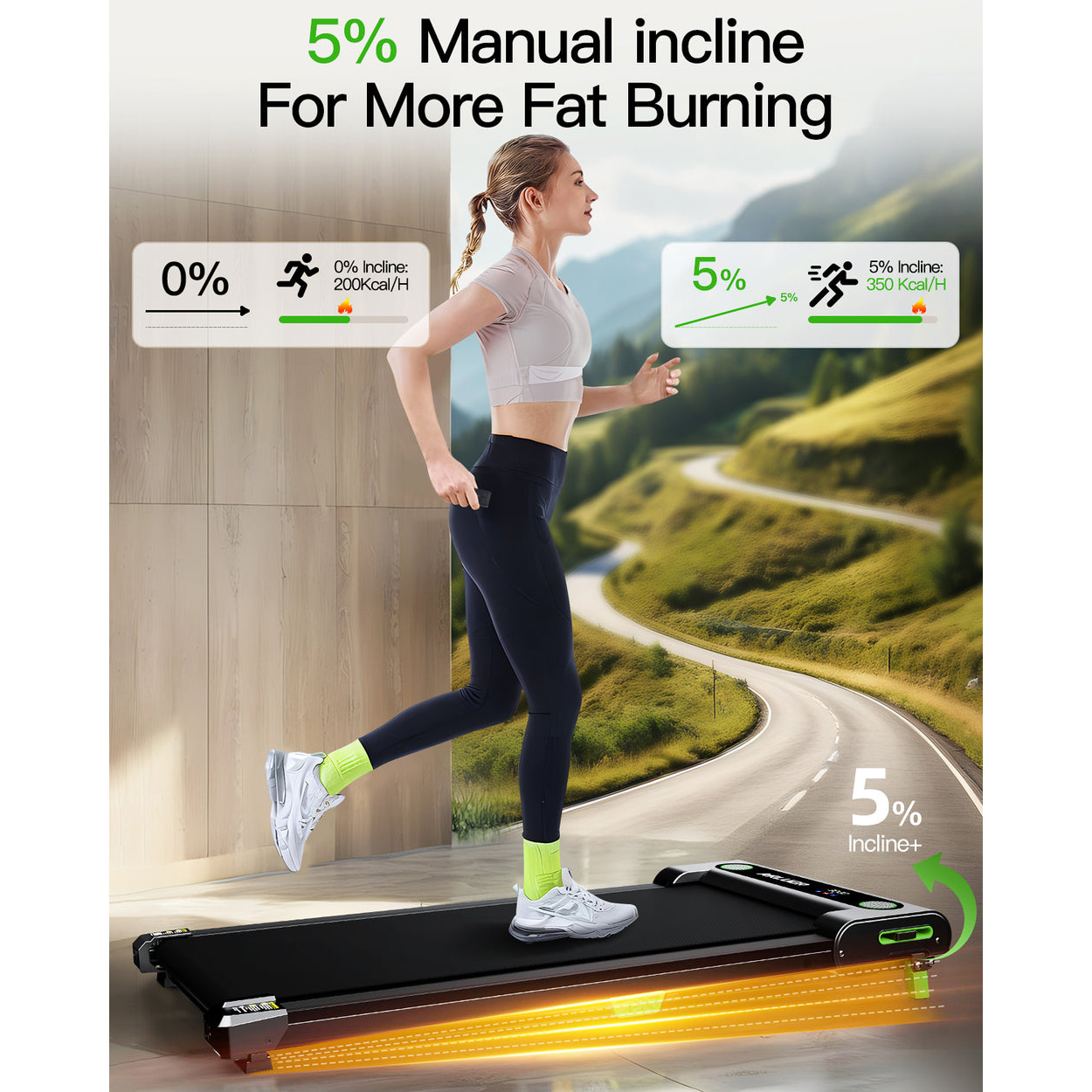 Беговая дорожка AKLUER 480L-A Under Desk Treadmill Black