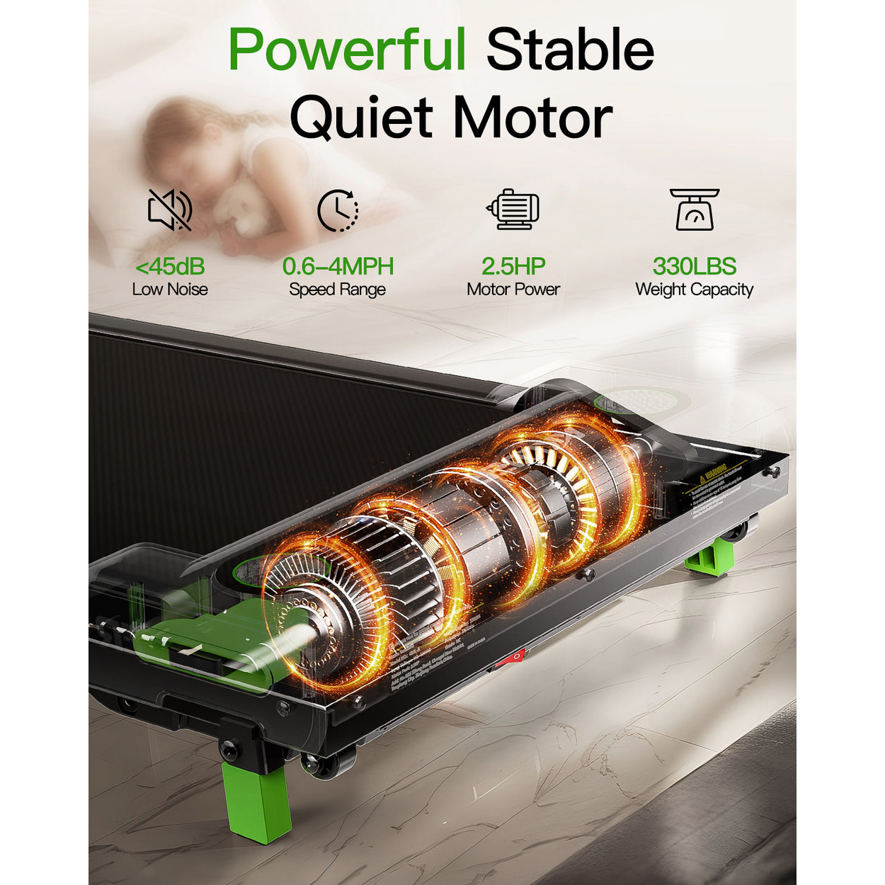 Беговая дорожка AKLUER 480L-A Under Desk Treadmill Black