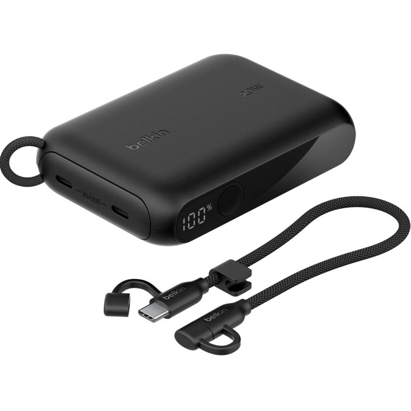 Повербанк BELKIN BoostCharge Power Bank 10K with Display. 20W 10000mAh Black (BPB027HQBK)