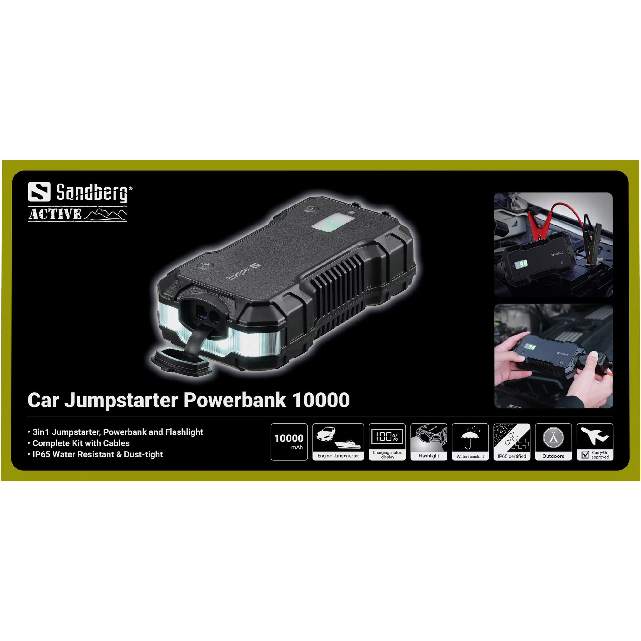 Портативное пускозарядное устройство SANDBERG Car Jumpstarter Powerbank 10000mAh