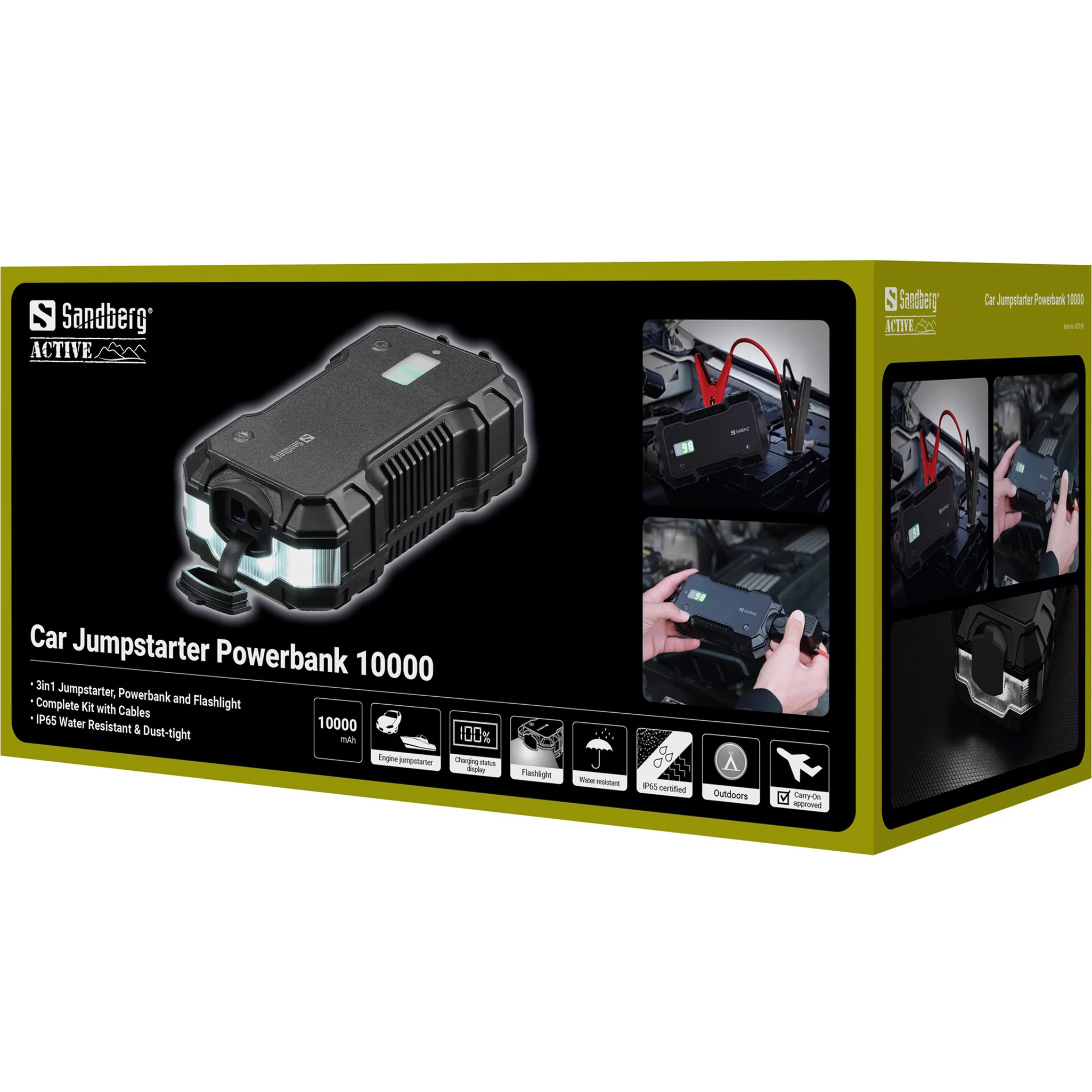 Портативное пускозарядное устройство SANDBERG Car Jumpstarter Powerbank 10000mAh