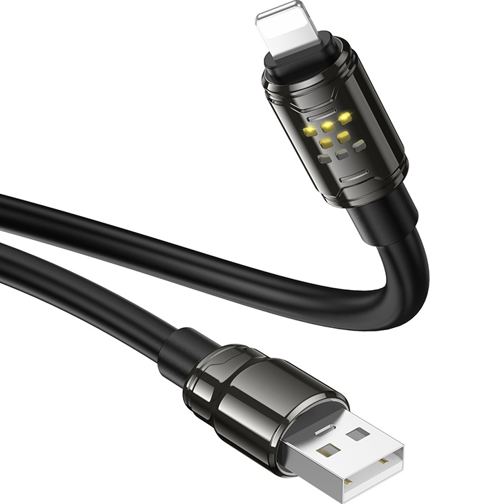 Кабель HOCO U143 Joy USB-A to Lightning 1.2м Black