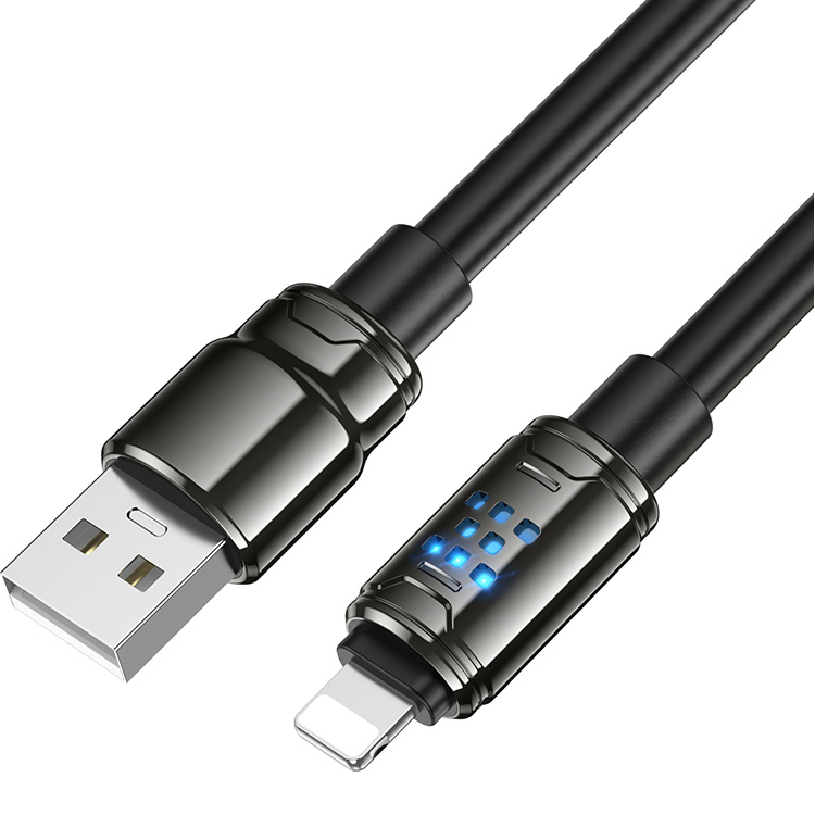 Кабель HOCO U143 Joy USB-A to Lightning 1.2м Black