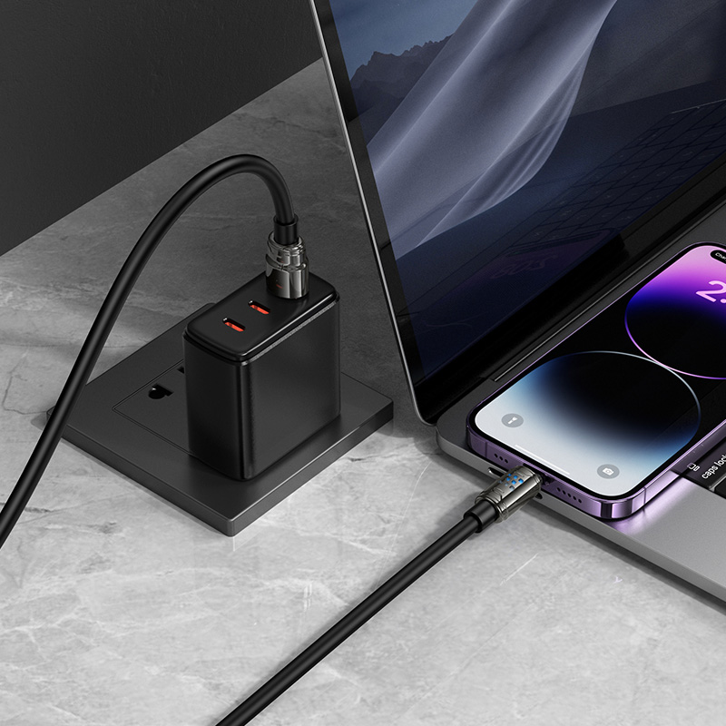 Кабель HOCO U143 Joy USB-A to Lightning 1.2м Black
