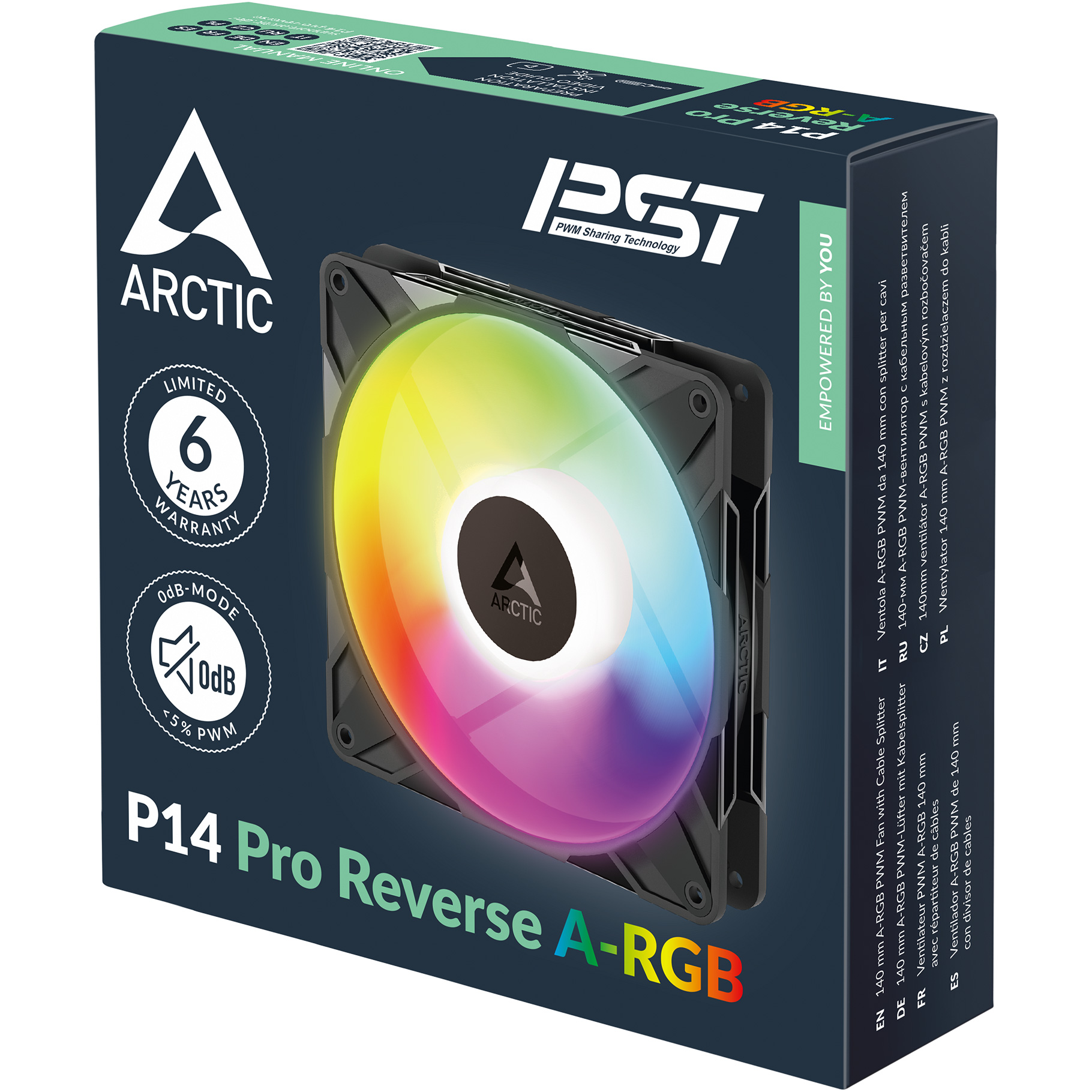 Вентилятор ARCTIC P14 Pro A-RGB Reverse Black (ACFAN00323A)