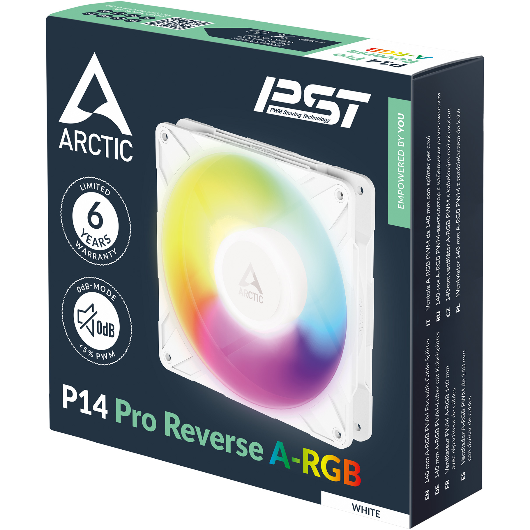 Вентилятор ARCTIC P14 Pro A-RGB Reverse White (ACFAN00324A)