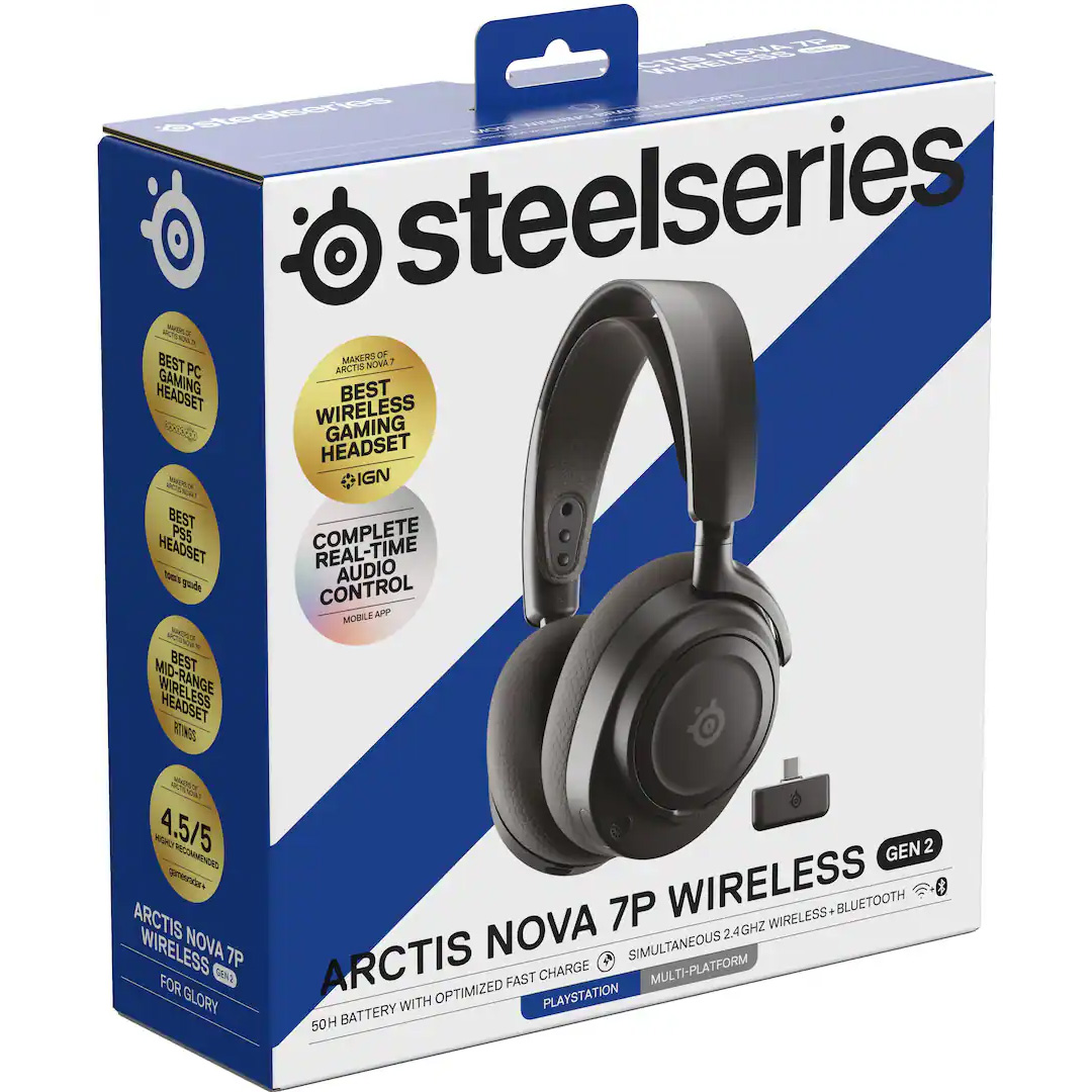 Ігрові навушники STEELSERIES Arctis Nova 7P Wireless Gen 2 Black (61744)