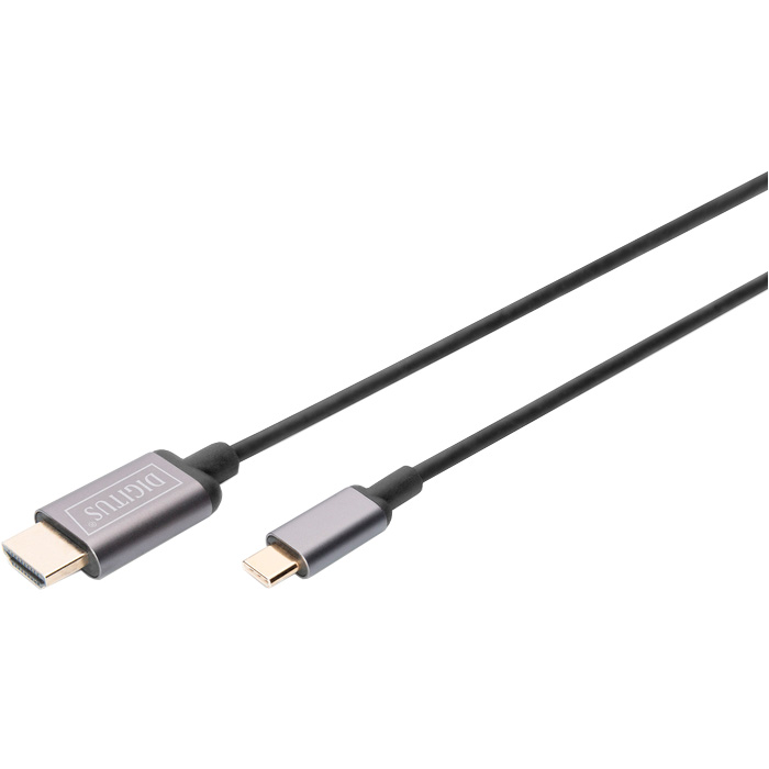 Кабель DIGITUS USB Type-C to HDMI USB-C to HDMI 1.8м Black (DA-70821)