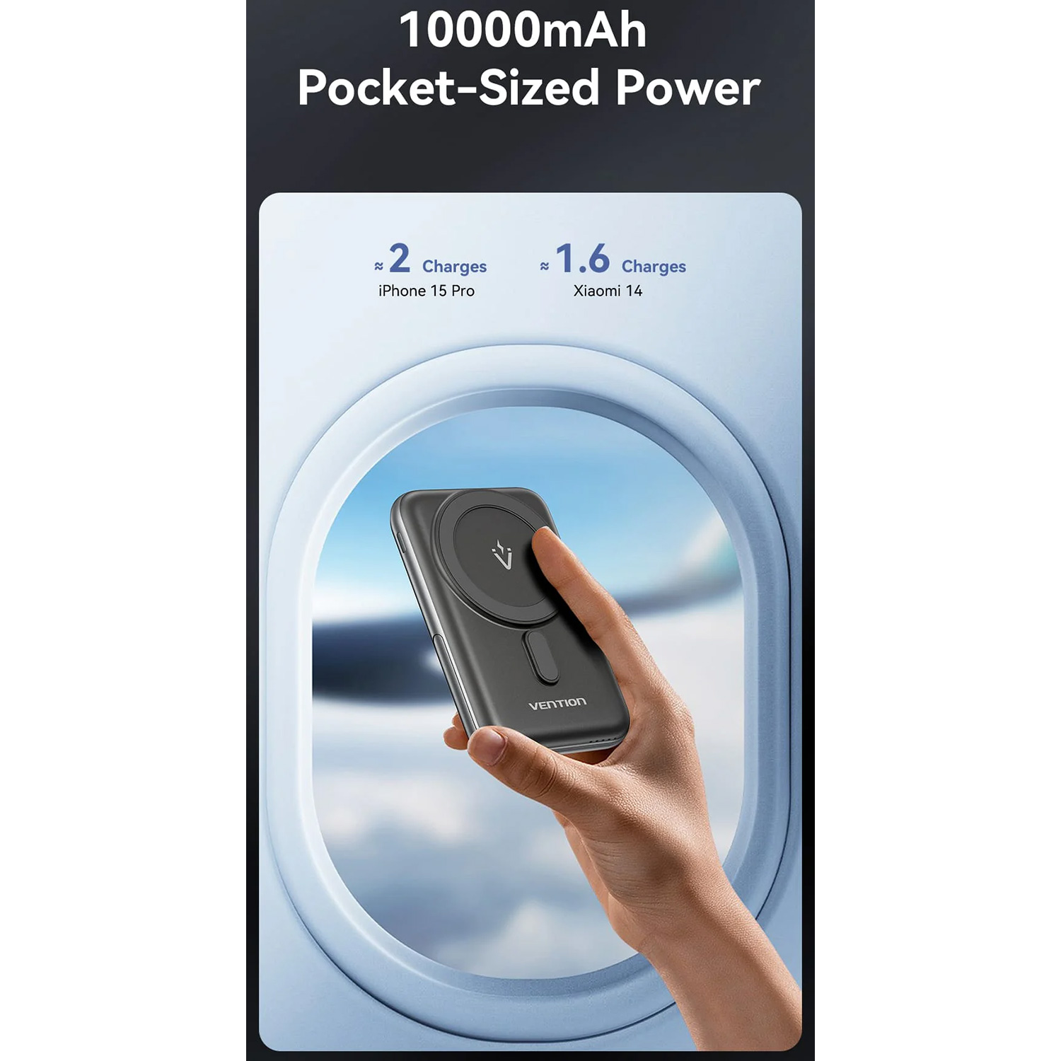Повербанк MagSafe VENTION FHN 20W 10000mAh Black (FHNB0)