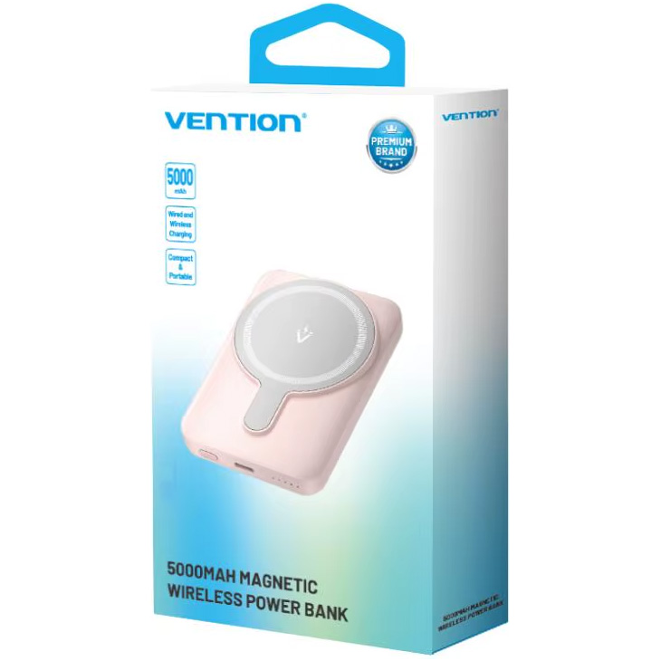 Повербанк MagSafe VENTION FHS 20W 5000mAh Pink (FHSP0)