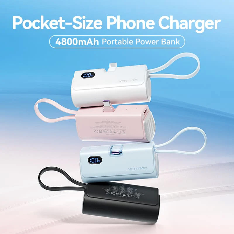 Повербанк VENTION FHQ 22.5W 4800mAh Blue (FHQL0)