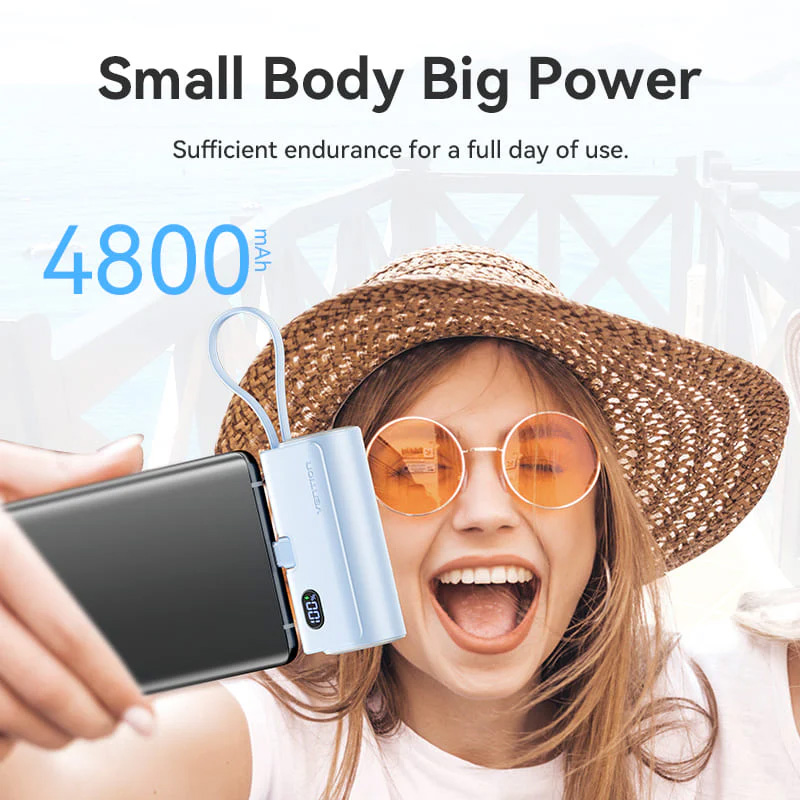 Повербанк VENTION FHQ 22.5W 4800mAh Blue (FHQL0)