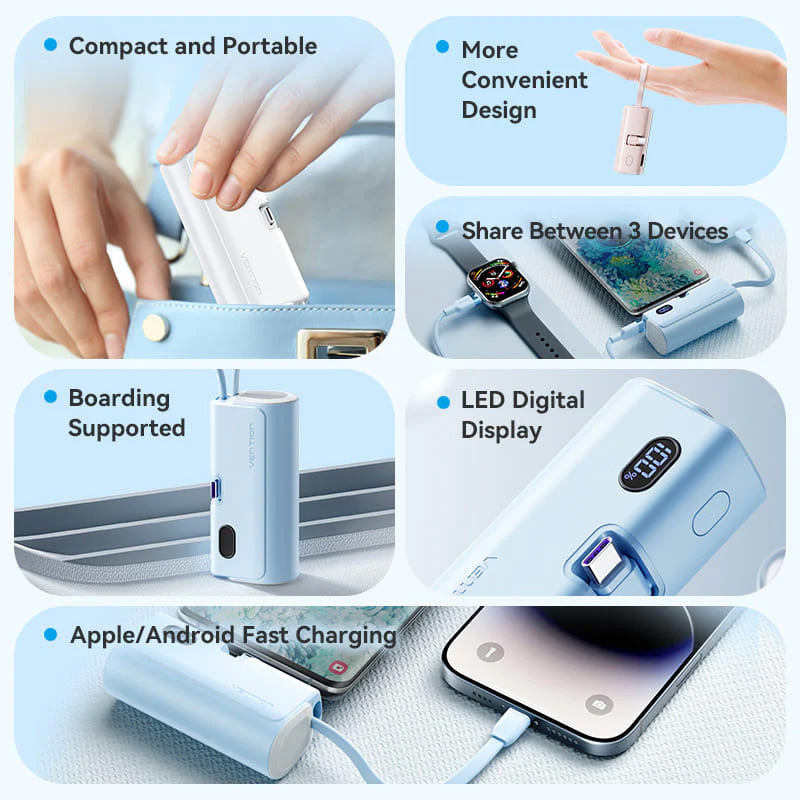 Повербанк VENTION FHQ 22.5W 4800mAh White (FHQW0)