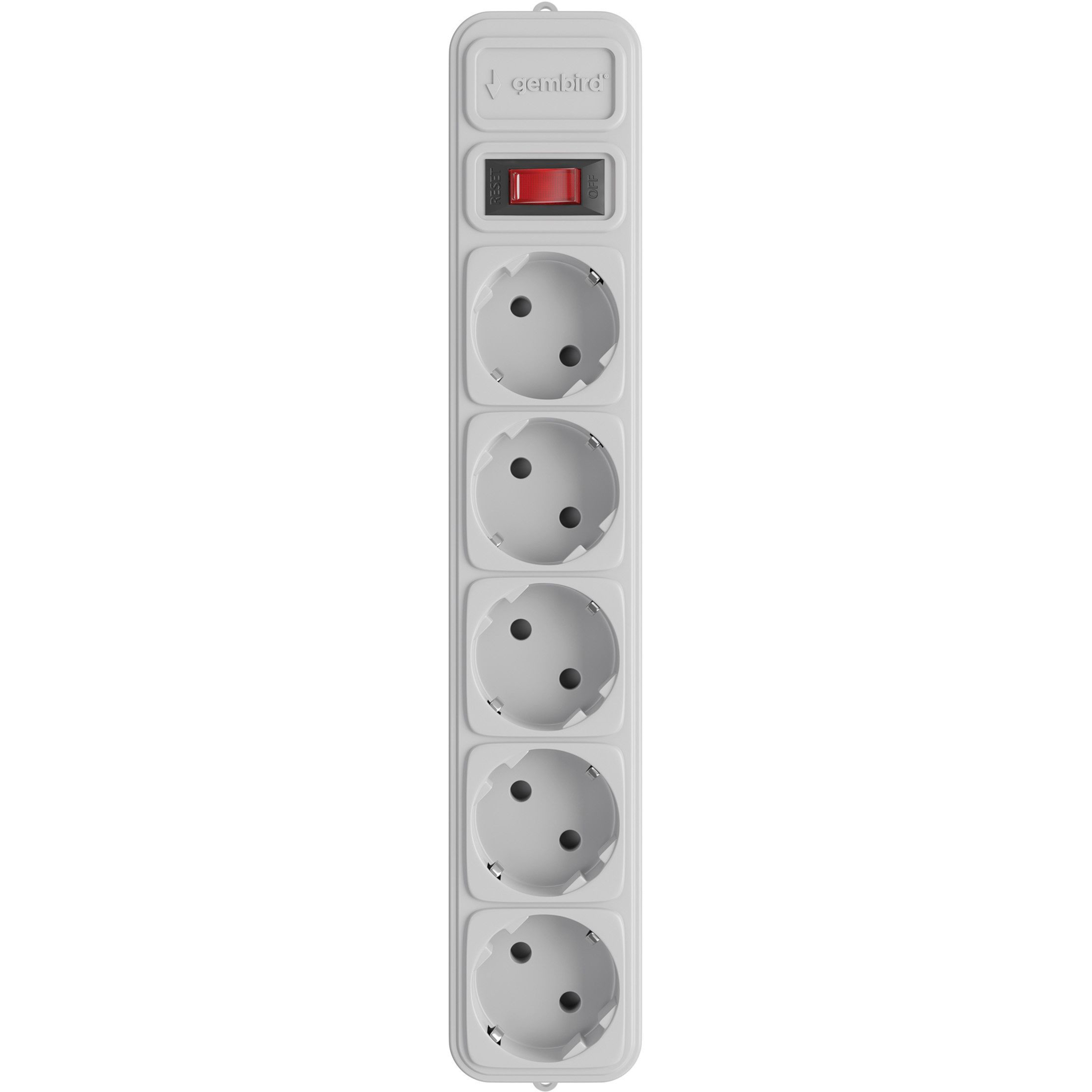 Мережевий фільтр GEMBIRD SPG5-G-3MG Gray, 5 розеток, 3м