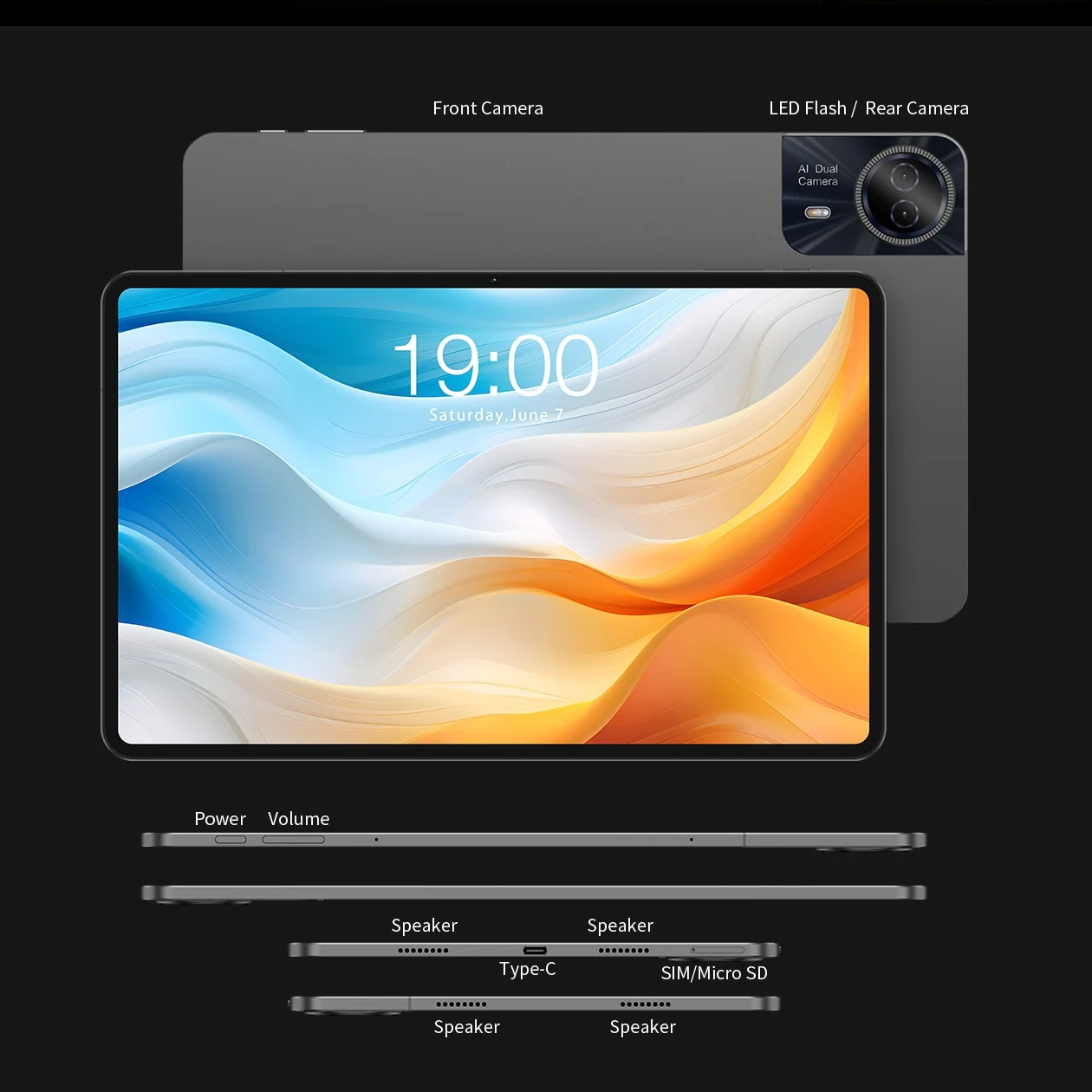 Планшет TECLAST T60 Pro 8/128GB Space Gray (6940709687451)