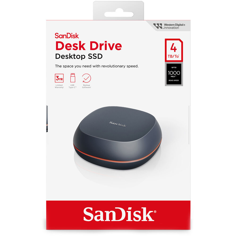 Портативний SSD диск SANDISK Desk Drive 4TB USB3.2 Gen2 (SDSSDT40-4T00-EM25)