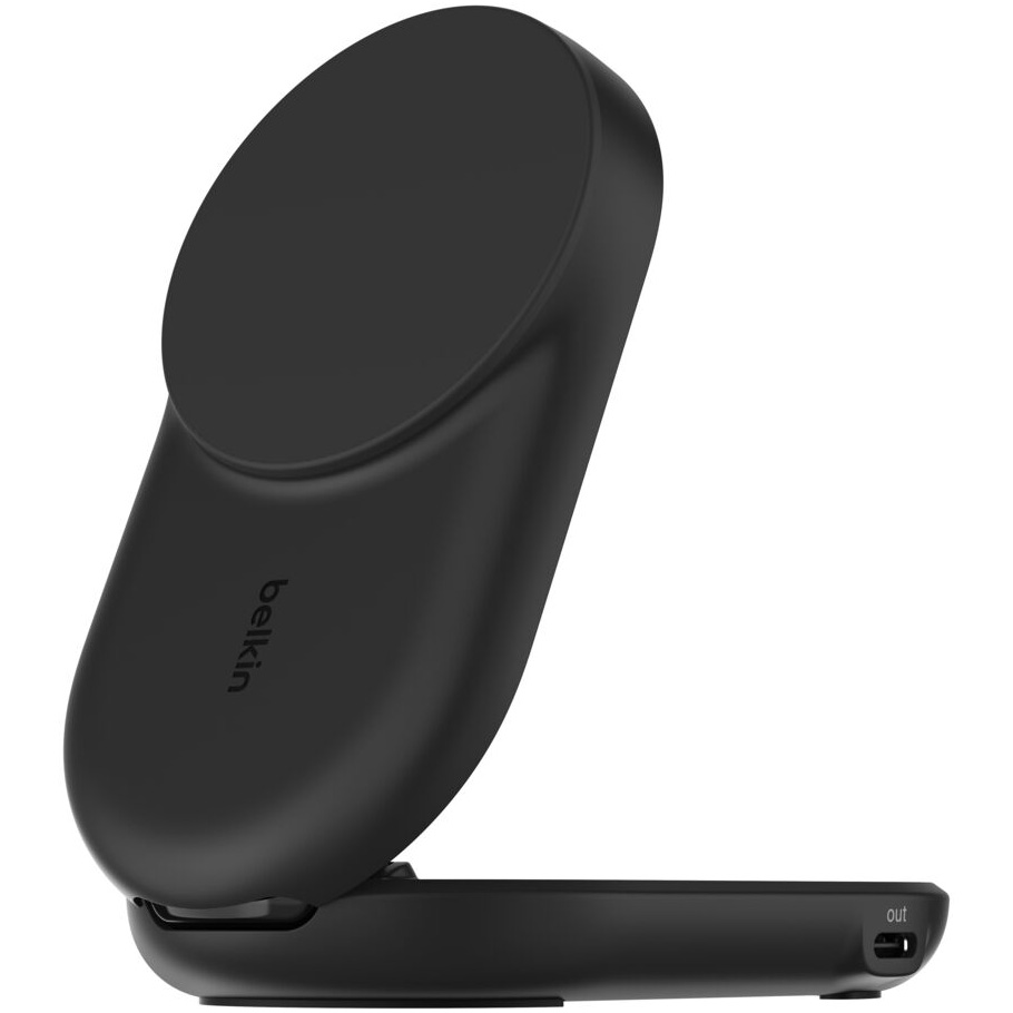 Бездротовий зарядний пристрій BELKIN UltraCharge 2-in-1 Foldable Magnetic Charging 25W Black (WIZ039KQBK)