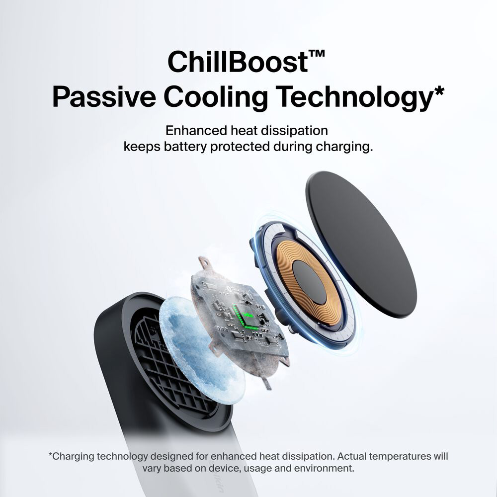 Бездротовий зарядний пристрій BELKIN UltraCharge 2-in-1 Foldable Magnetic Charging 25W Black (WIZ039KQBK)