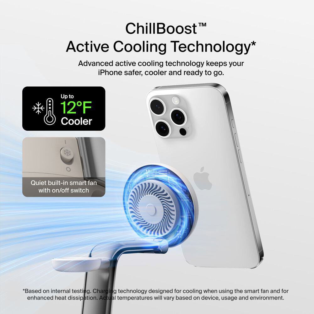 Бездротовий зарядний пристрій BELKIN UltraCharge Pro 3-in-1 Magnetic Charging Dock 25W Sand (WIZ040KQSD)