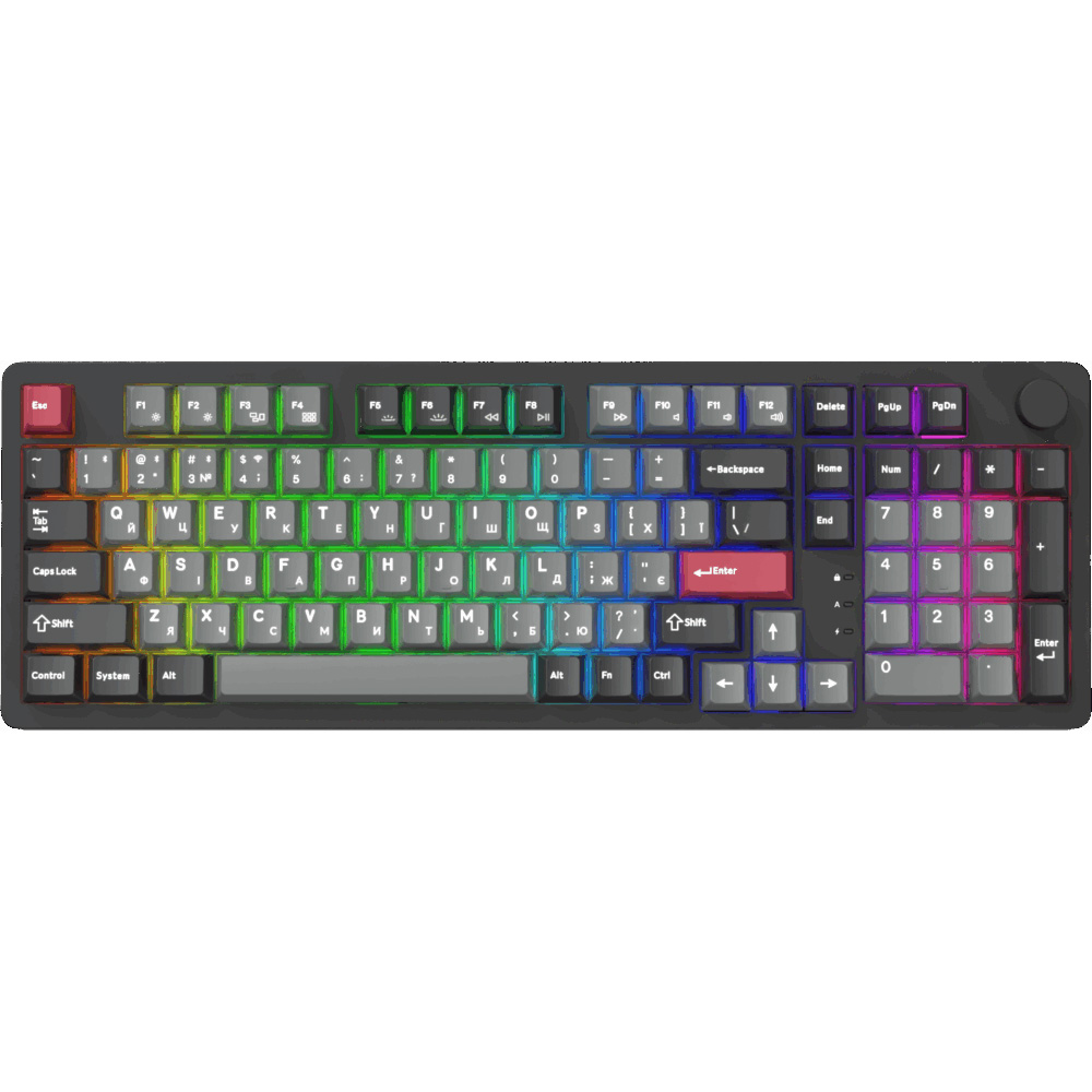 Клавіатура бездротова GAMEPRO Asgard Drakkar MK305BK Keychron Super Red Switch Black