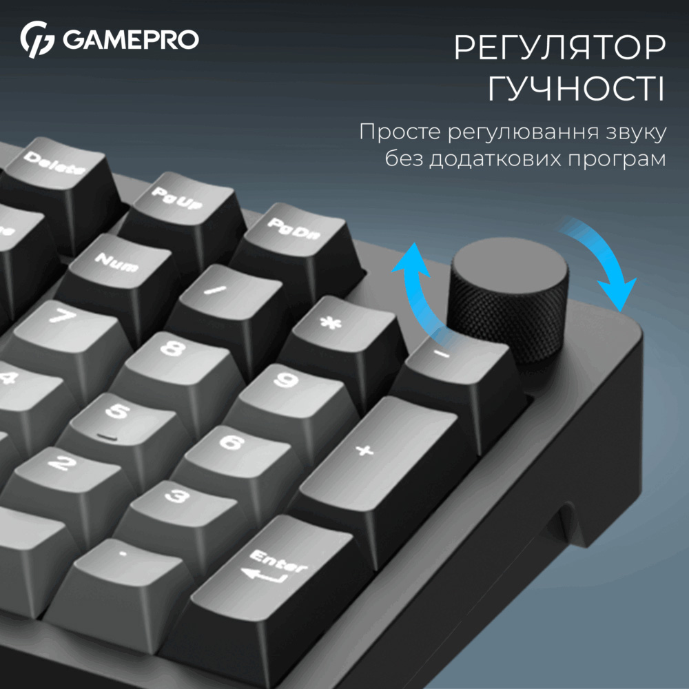 Клавіатура бездротова GAMEPRO Asgard Drakkar MK305BK Keychron Super Red Switch Black