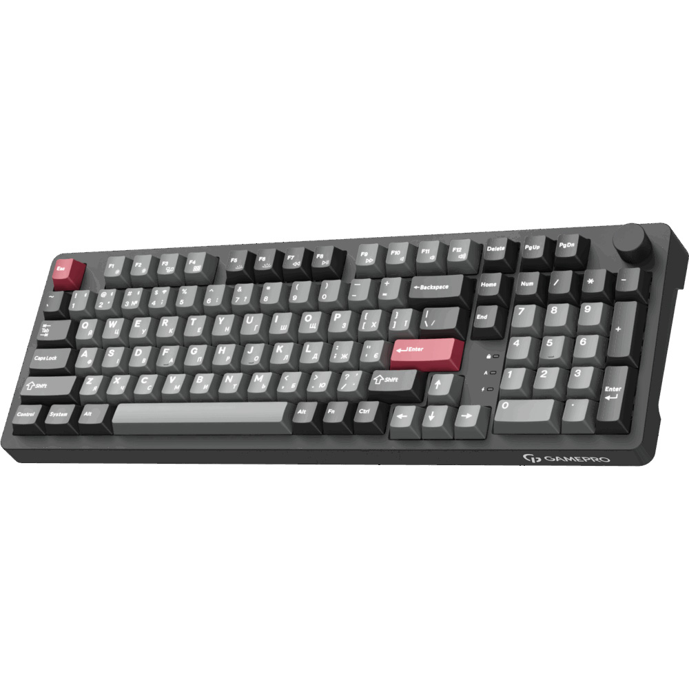 Клавіатура бездротова GAMEPRO Asgard Drakkar MK305BK Keychron Super Red Switch Black