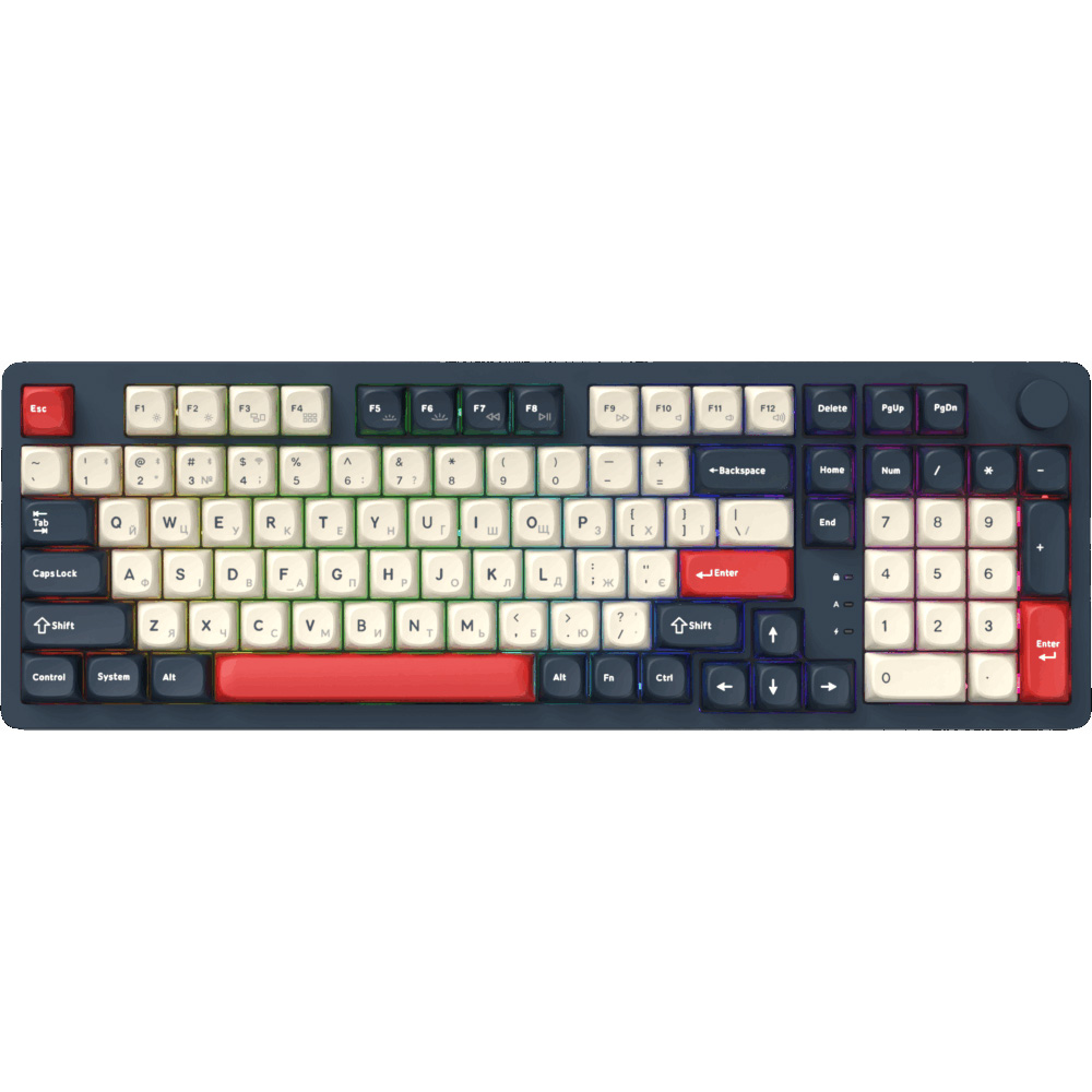 Клавіатура бездротова GAMEPRO Asgard Drakkar MK305BL Keychron Super Red Switch Blue