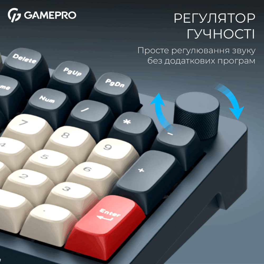 Клавіатура бездротова GAMEPRO Asgard Drakkar MK305BL Keychron Super Red Switch Blue