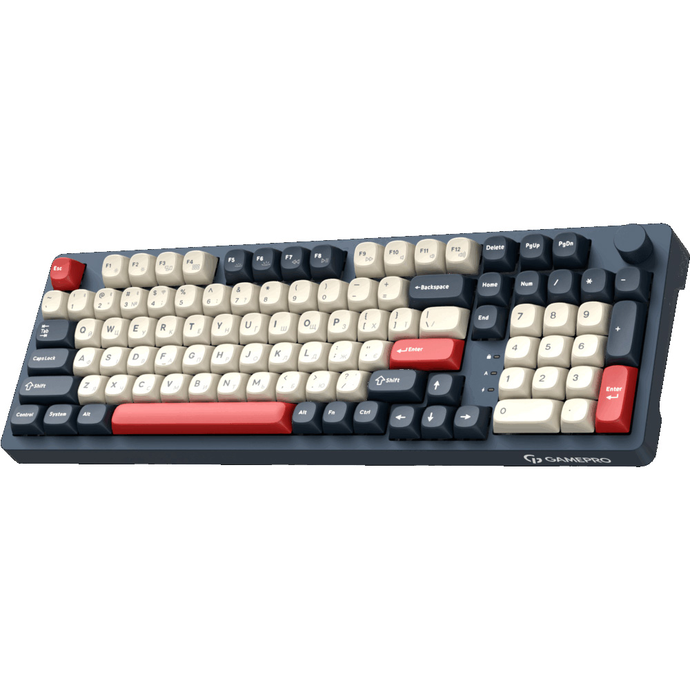 Клавіатура бездротова GAMEPRO Asgard Drakkar MK305BL Keychron Super Red Switch Blue