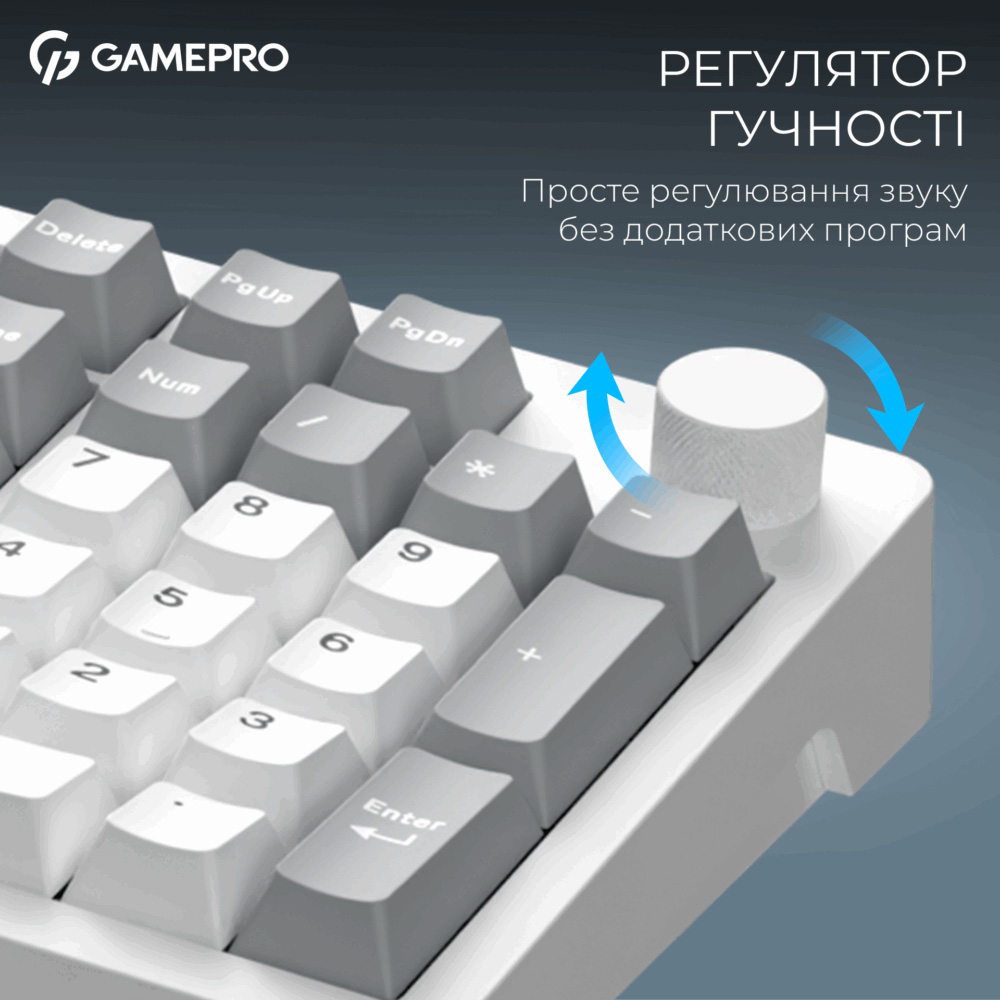 Клавіатура бездротова GAMEPRO Asgard Drakkar MK305WH Keychron Super Red Switch White
