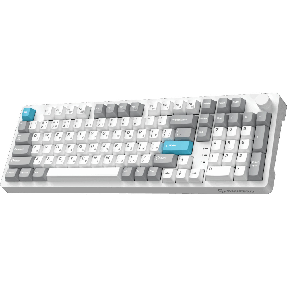 Клавіатура бездротова GAMEPRO Asgard Drakkar MK305WH Keychron Super Red Switch White