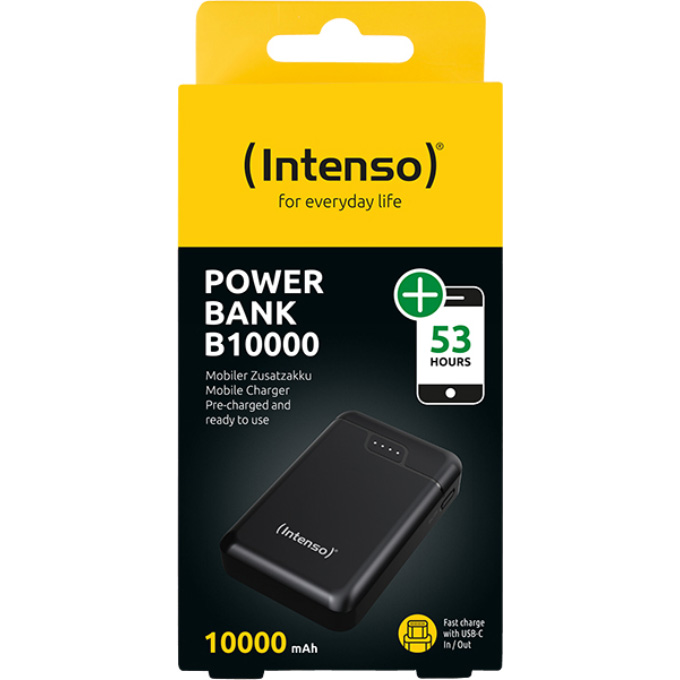Повербанк INTENSO B10000 1xUSB-C, 2xUSB-A, 12W 10000mAh Black (7320530)