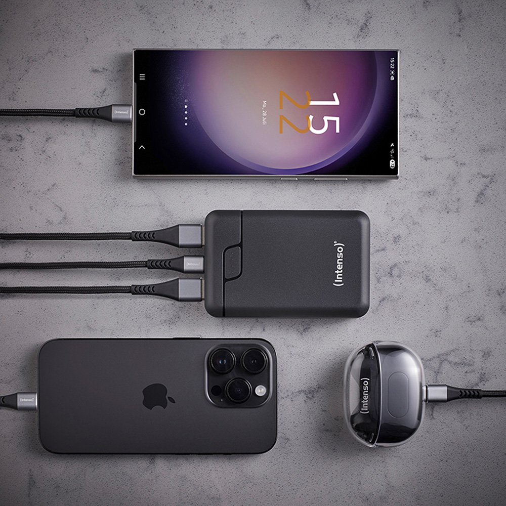 Повербанк INTENSO B10000 1xUSB-C, 2xUSB-A, 12W 10000mAh Black (7320530)