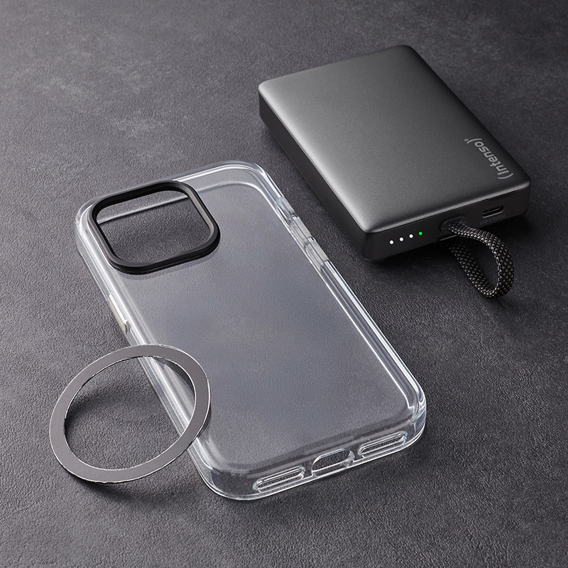 Повербанк MagSafe INTENSO MC10000 1xUSB-C, 1xUSB-C (интегрированный кабель), 20W 10000mAh Gray (7340034)