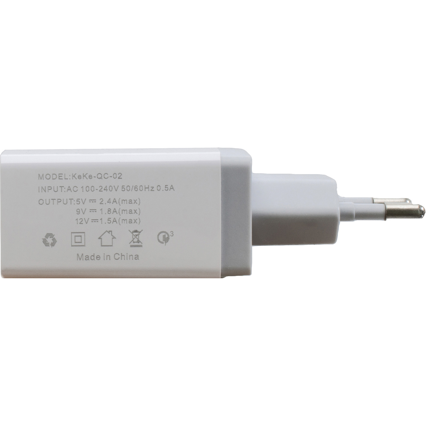 Зарядний пристрій PATRON Quick Charge 3.0 1xUSB White