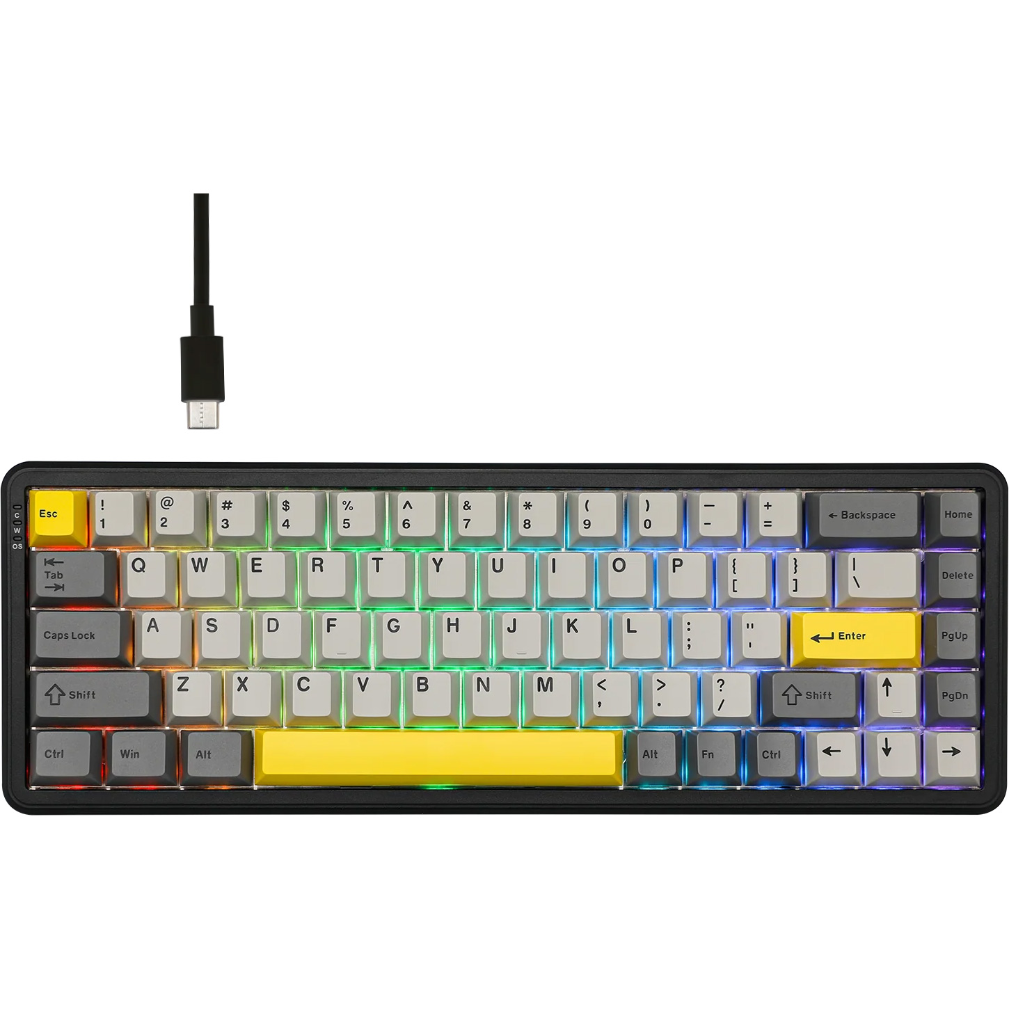 Клавіатура AJAZZ AK680 Max Magnetic Switch Black/Gray/Yellow