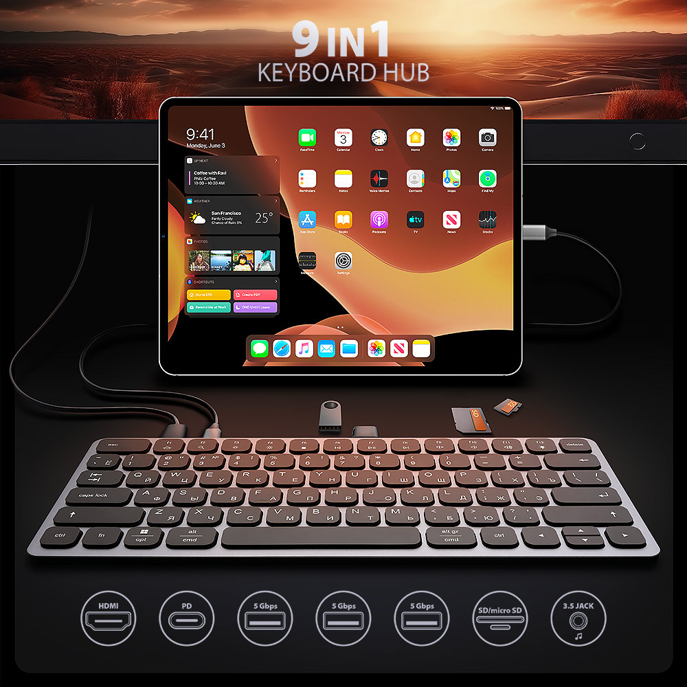 Клавіатура AXAGON HMC-KB