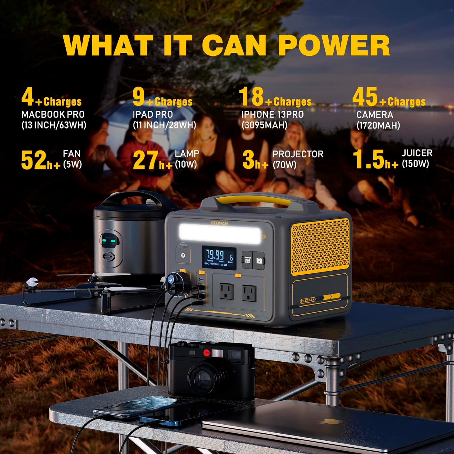 Зарядна станція VTOMAN Jump 600X + Jump 640Wh Extra Battery