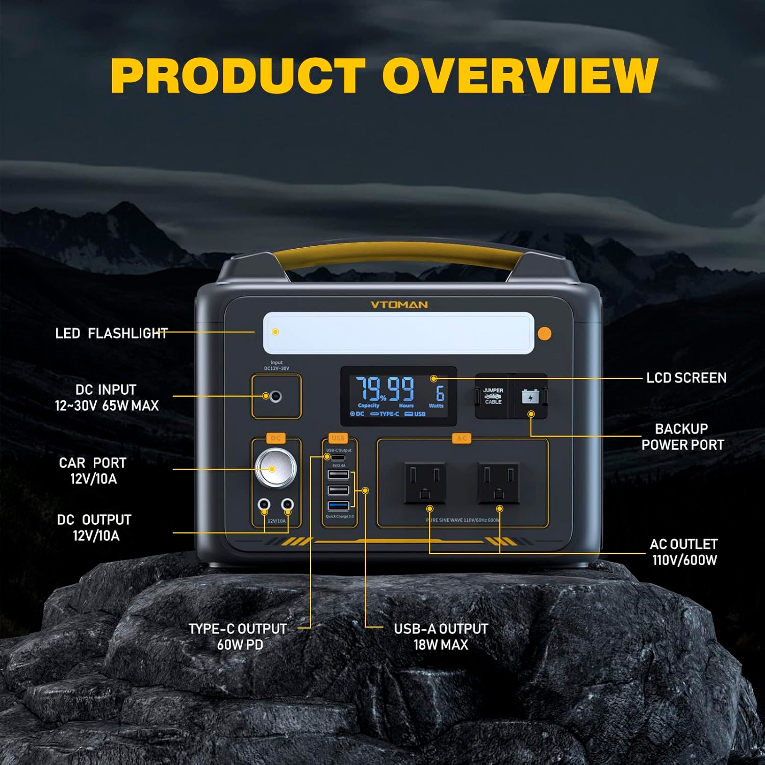 Зарядна станція VTOMAN Jump 600X + Jump 640Wh Extra Battery