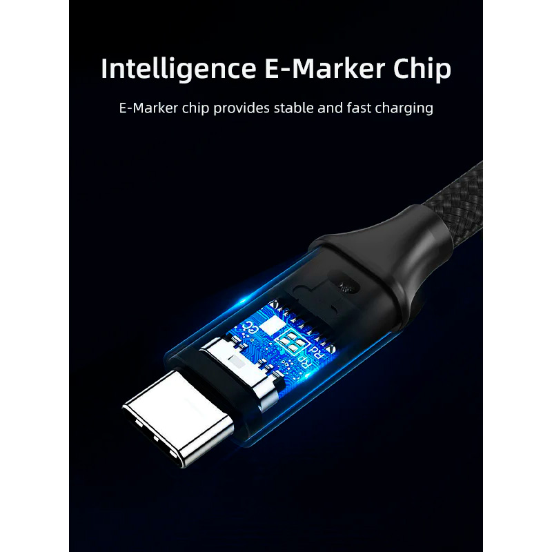 Кабель CABLETIME USB3.2 CM/CM 100W, 20Gbps, 4K@60Hz 1м (CU20H)