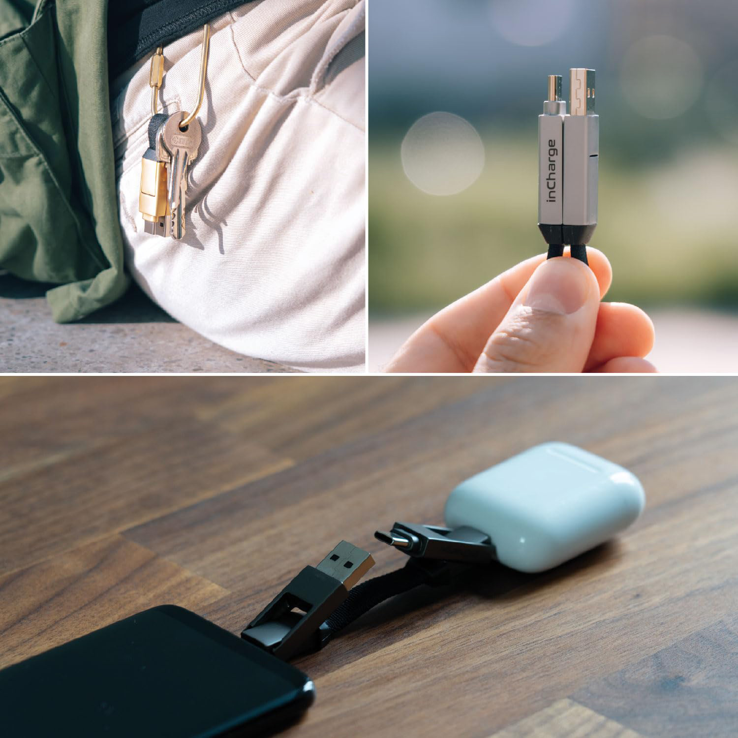 Кабель ROLLING SQUARE inCharge 6 0.06м White (SIX02R)